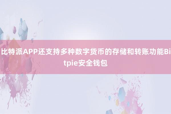 比特派APP还支持多种数字货币的存储和转账功能Bitpie安全钱包