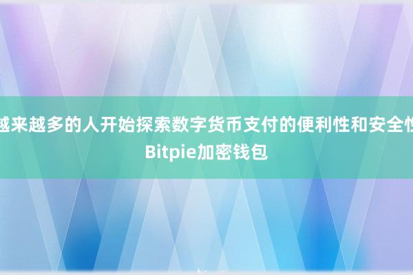 越来越多的人开始探索数字货币支付的便利性和安全性Bitpie加密钱包