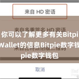 你可以了解更多有关Bitpie Wallet的信息Bitpie数字钱包