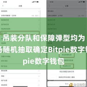 吊装分队和保障弹型均为现场随机抽取确定Bitpie数字钱包