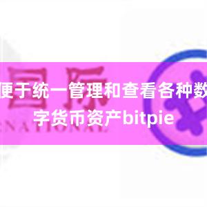 便于统一管理和查看各种数字货币资产bitpie