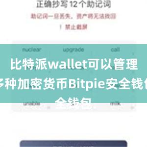 比特派wallet可以管理多种加密货币Bitpie安全钱包