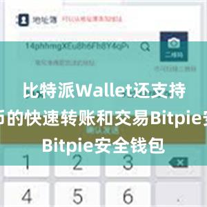 比特派Wallet还支持数字货币的快速转账和交易Bitpie安全钱包