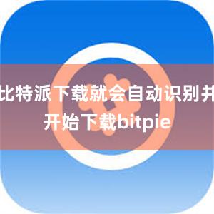 比特派下载就会自动识别并开始下载bitpie